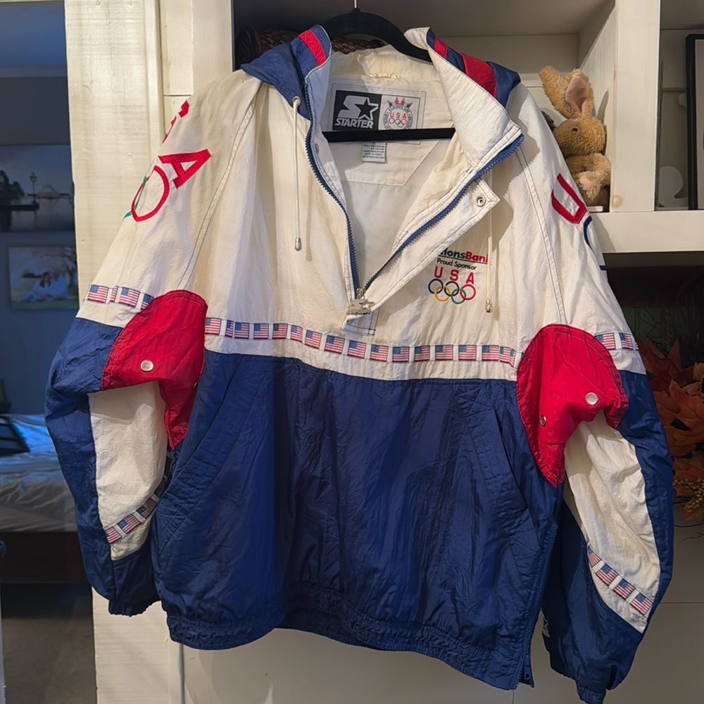 Nations Bank Starter Jacket US Olympics Atlanta 1996 XL